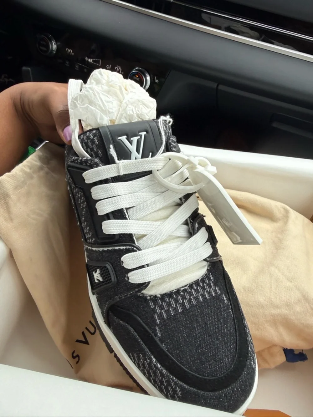 Louis Vuitton LV Trainer Black Damier 3D Denim - Picture 4 of 6